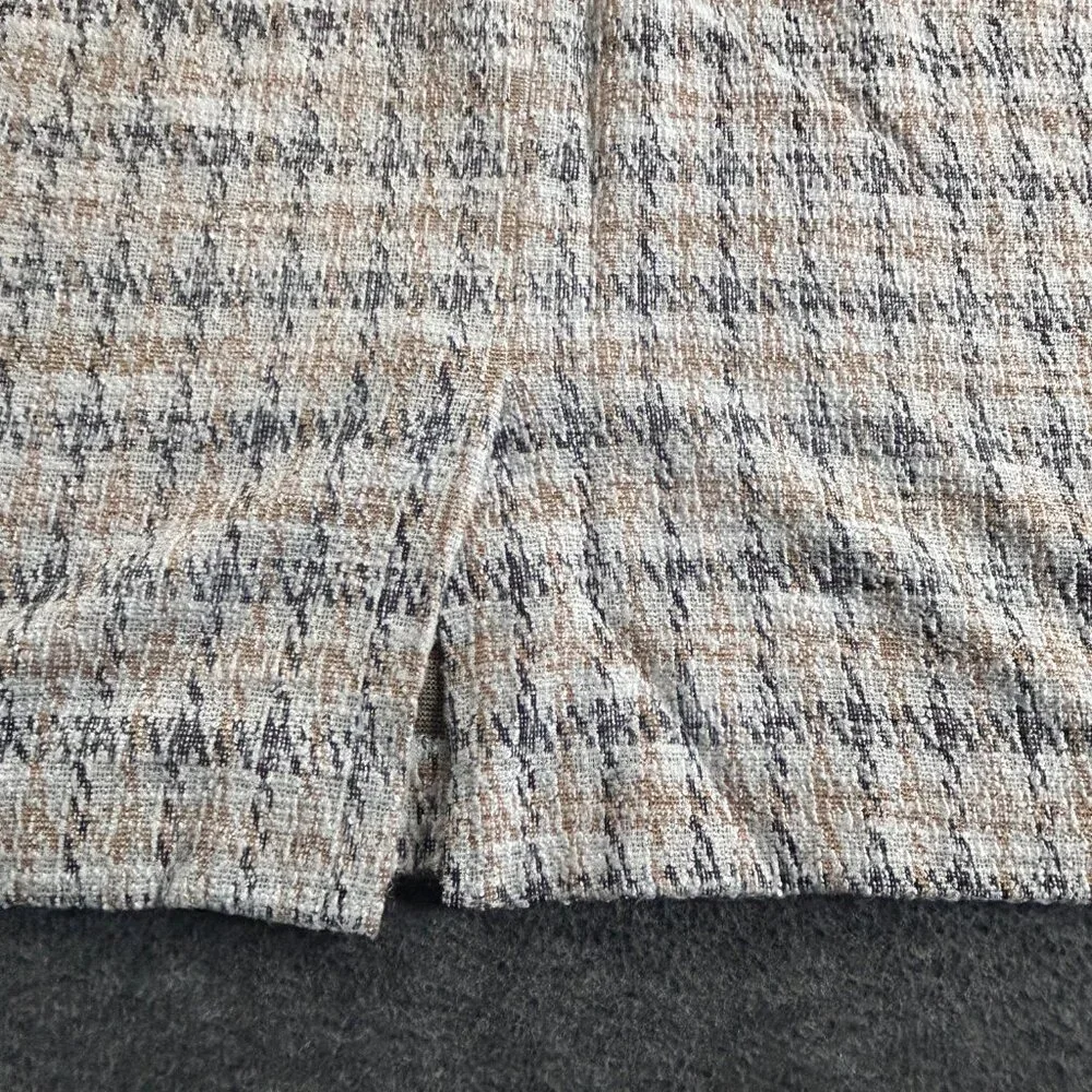 Kasper Tweed‎ Pencil Skirt Size Ivory Zipper Fully Lined  Sz 12 Comfort Waist